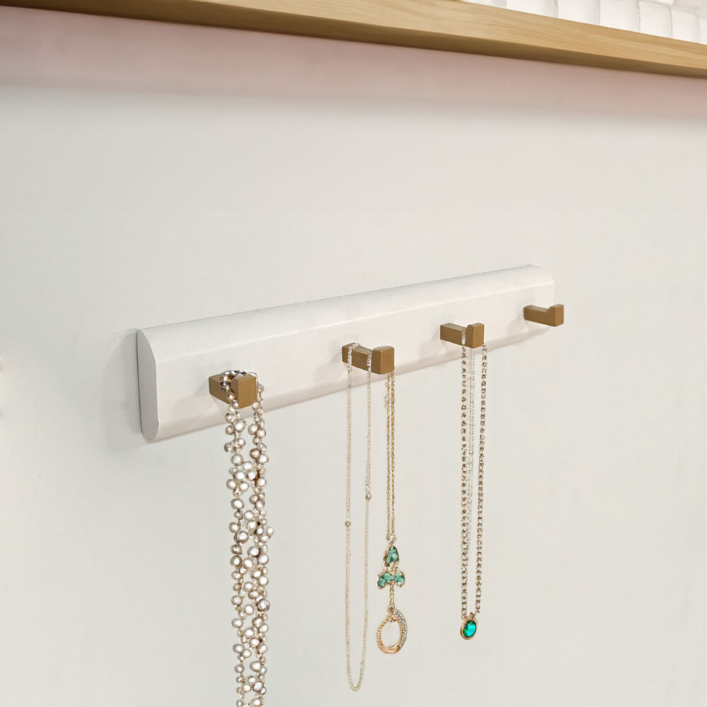 Perchero 4P Collares blanco